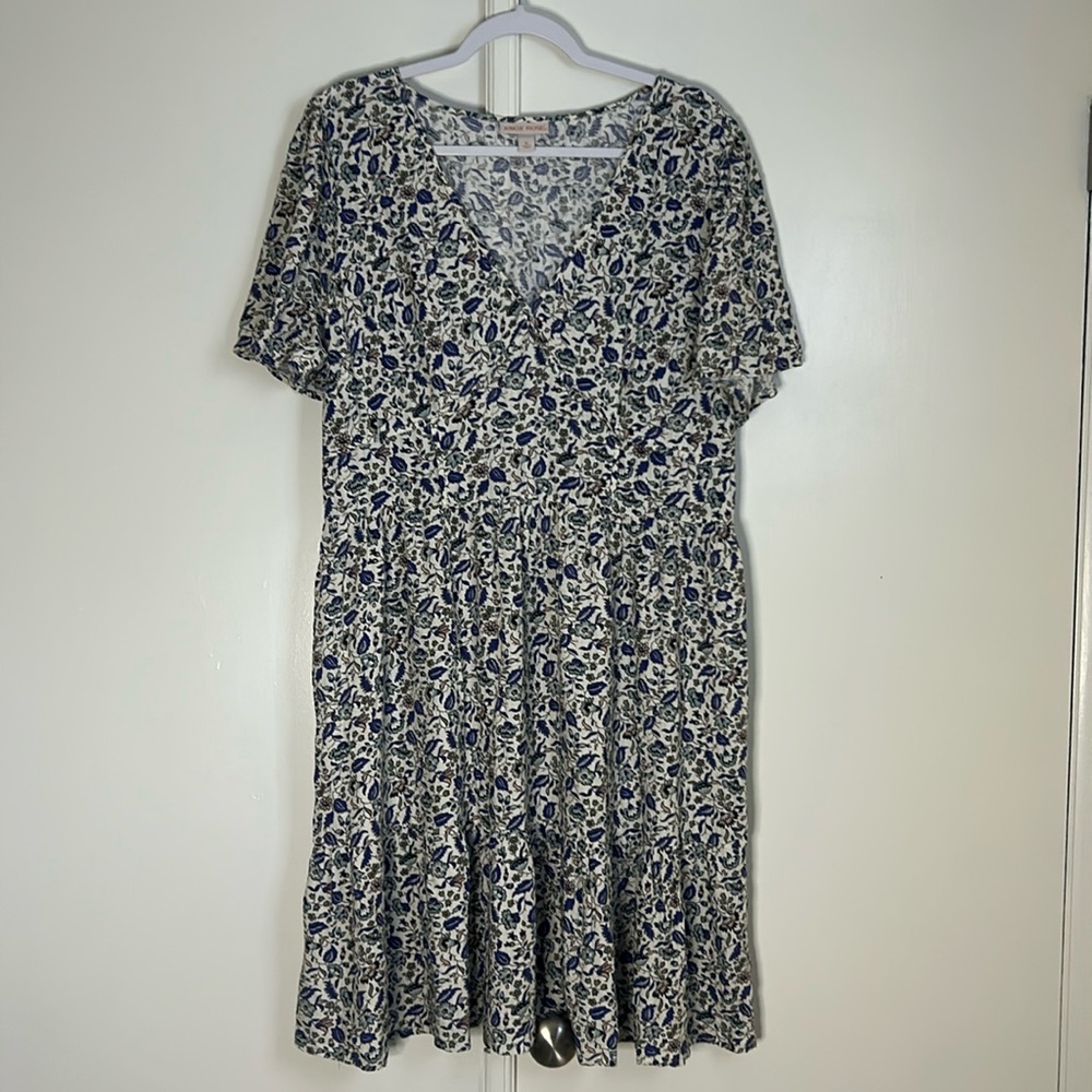 Knox Rose Blue and White Floral Dress